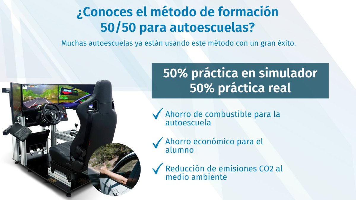 El método 50/50 que ya utilizan muchos centros, además de preparar a los alumnos para que lleguen a la práctica real con más seguridad, tiene otras ventajas como el ahorro económico para los alumnos  y una reducción emisión de CO2. ¿Has pensado en incorporar este método?