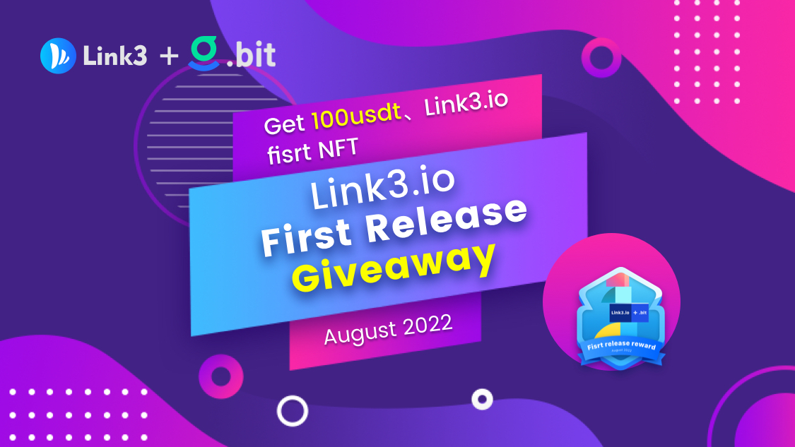 DIDbased's tweet photo. ❤️ To celebrate @Linktoweb3's first release, and
announce our partnership with .bit.

⏰ Aug. 25-31, Glad to Giveaway:
💰$100 $USDT
🎁 https://t.co/HCcNUHwVcX NFT (favorable for future  WL and airdrop) 

🔗To join：https://t.co/8IHfBvAoRd

#Giveaway #NFT #Airdrop https://t.co/xousEFaErR