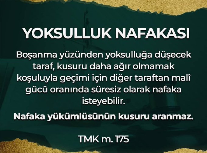 KISA SÜRELİ NAFAKA @trbiaplatformu  
#AhlaksızlığaDurDe ....