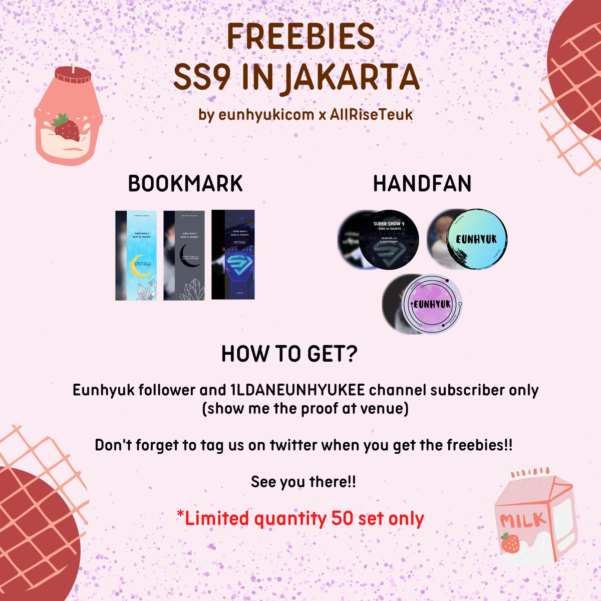 #SS9inJKT FREEBIES 
Special for Lee Hyukjae aka Eunhyuk
by <a href="/eunhyukicom/">은혁이닷컴</a> x <a href="/AllRiseTeuk/">DESTI</a>

thanks to my friend <a href="/eunhyukicom/">은혁이닷컴</a>
for letting me using her pictures.

📍ICE BSD
📅 17th Sept '22

Time and distribution location will be update on the day.

See at venue guys~!!🥰🥰

#SS9inJKT