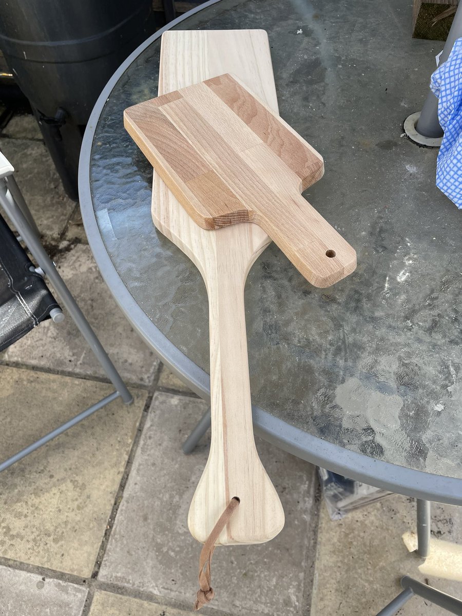 Tempted70's tweet photo. @MonstrousJaffa Just go to ikea or the works. Smaller one is ikea. Both need a light bit of sanding but can then be finished however you choose. https://t.co/NWbHUd2sFN