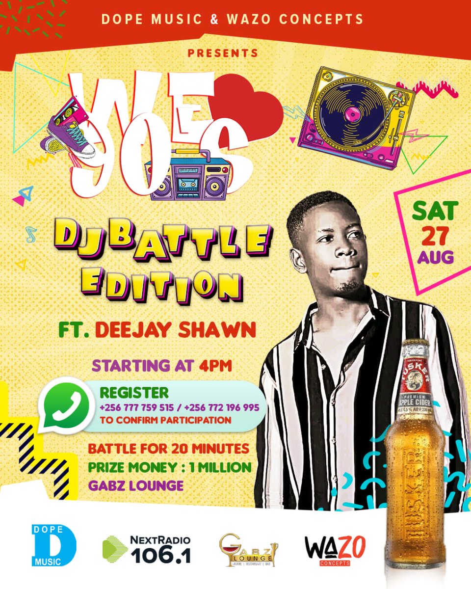 dopezicki's tweet photo. @DEEJAYANSELM #DeejayShawn @deejay_crysto Can these young lads bring the heat when it comes to oldskool. We wait for Saturday to see on We❤️90s. #TheBattleEdition https://t.co/UFKGK45qWO