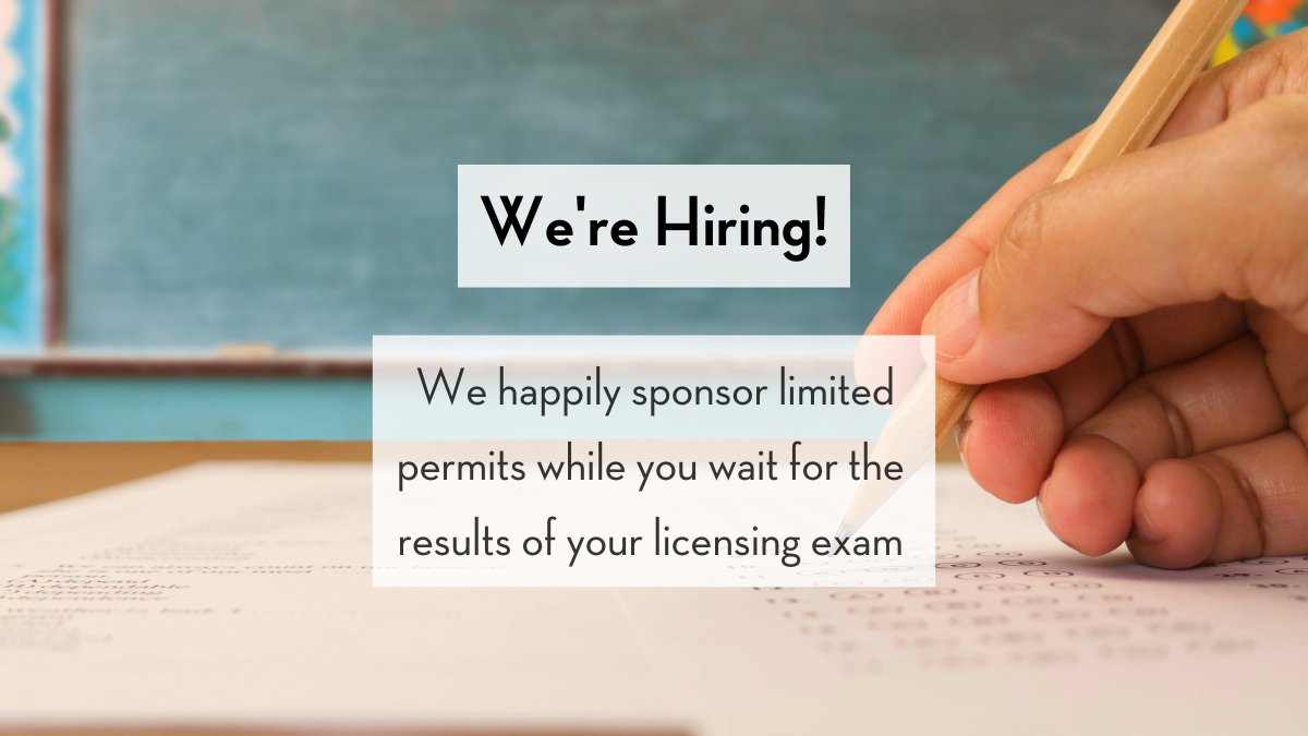 BodyworksDW's tweet photo. Good luck on your test, therapists! 

We're hiring and can sponsor limited permits while you wait for the results of your licensing exam. Check out the link in our bio for more info ⬆️ https://t.co/PLZNSNIvHp