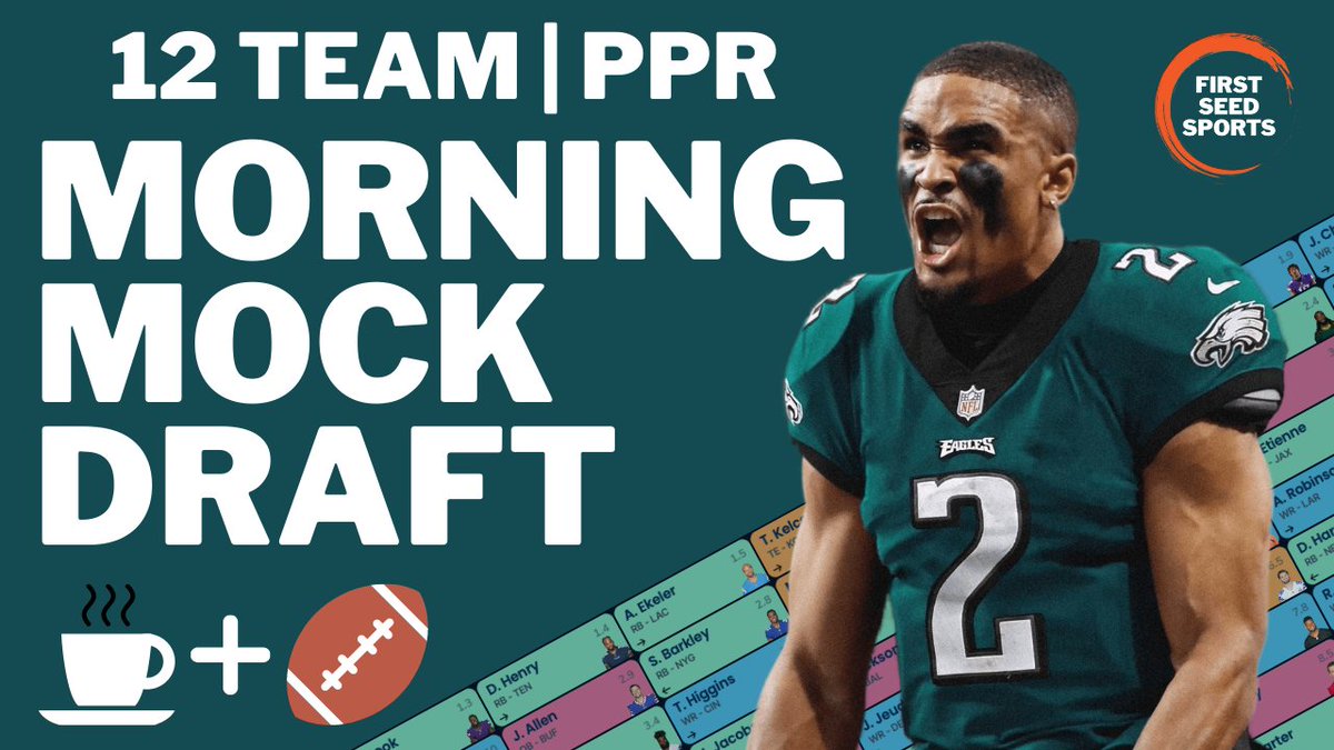 FirstSeedSports's tweet photo. Rise and shine, it's a Morning Mock Draft!

Jump on in and watch as we run through a quick PPR mock draft with our morning coffee ☕️

https://t.co/I6RT2VJINp https://t.co/QGstfGdcT6