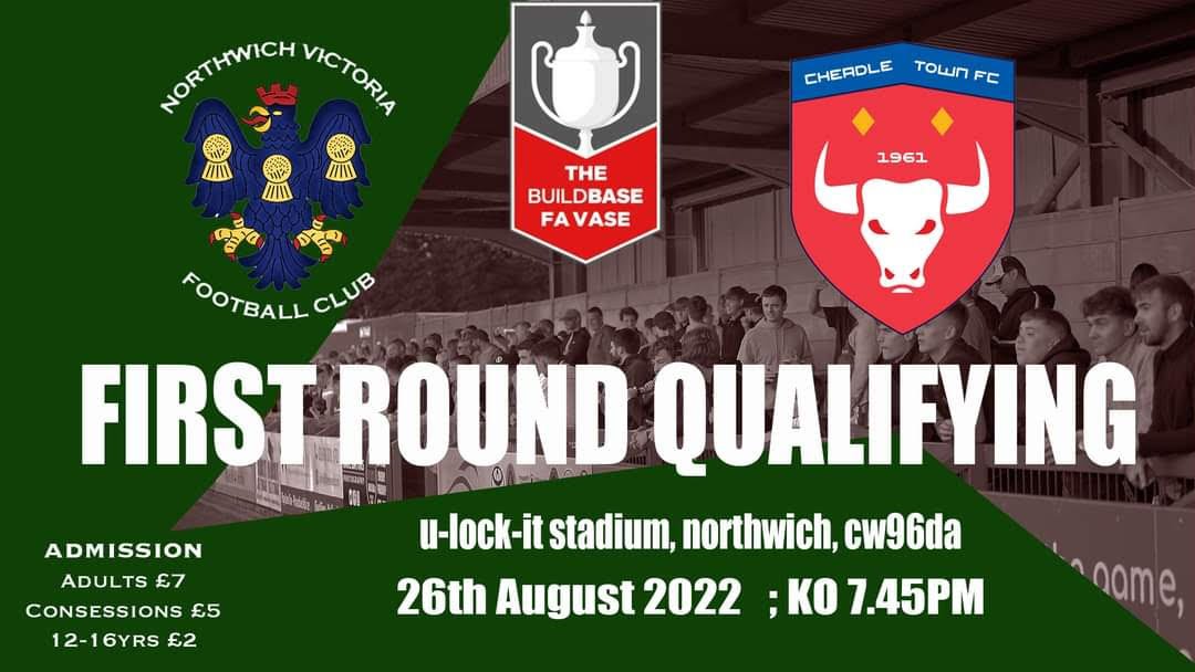 Friday Night Football?
<a href="/NorthwichVicsFC/">Northwich Victoria F.C</a> - In the <a href="/IsuzuFAVase/">Isuzu FA Vase</a> 

Come On....... Get behind the lads tomorrow evening as we welcome <a href="/CheadleTownFC/">Cheadle Town FC</a> 

<a href="/NorthwichNews/">Northwich Guardian</a> <a href="/stevewilkes1/">Steve Wilkes</a> <a href="/lilysavage12345/">Steve Viper Security</a> @NVFC_U21s <a href="/NVFCTV/">NVFC TV</a> <a href="/AwayVics/">VICS AWAY DAYS</a> <a href="/VicsNews/">Jamie Dewsbury</a>
