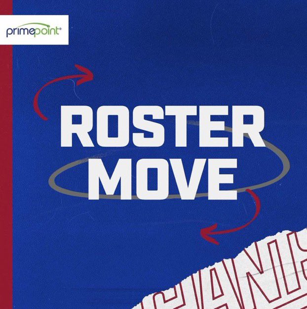 Giants's tweet photo. Roster update: We have signed TE Tanner Hudson and waived C Chris Owens https://t.co/vzuCZAe5wx