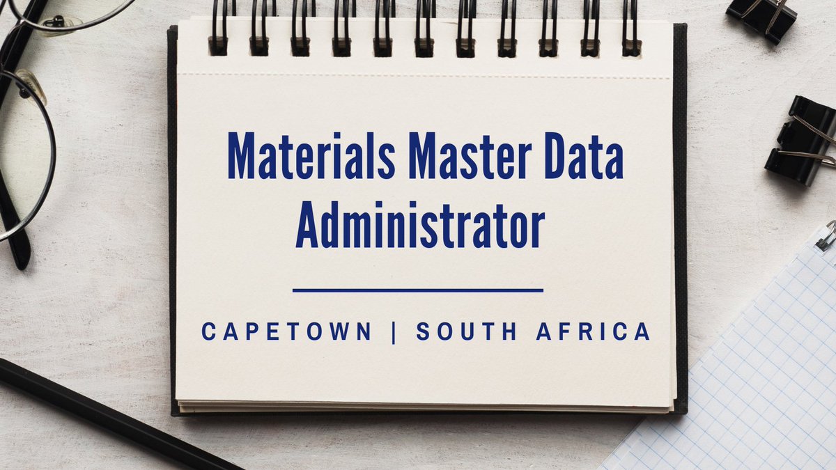 Eq8Recruit's tweet image. #NewJobOpportunity Our client a leading boat builder is hiring a Materials Master Data Administrator to manage the data for the materials.This is a #capetown based role. #DataAdministrator #MaritimeIndustry #SupplyChain To #Apply please follow this link adr.to/ws35q