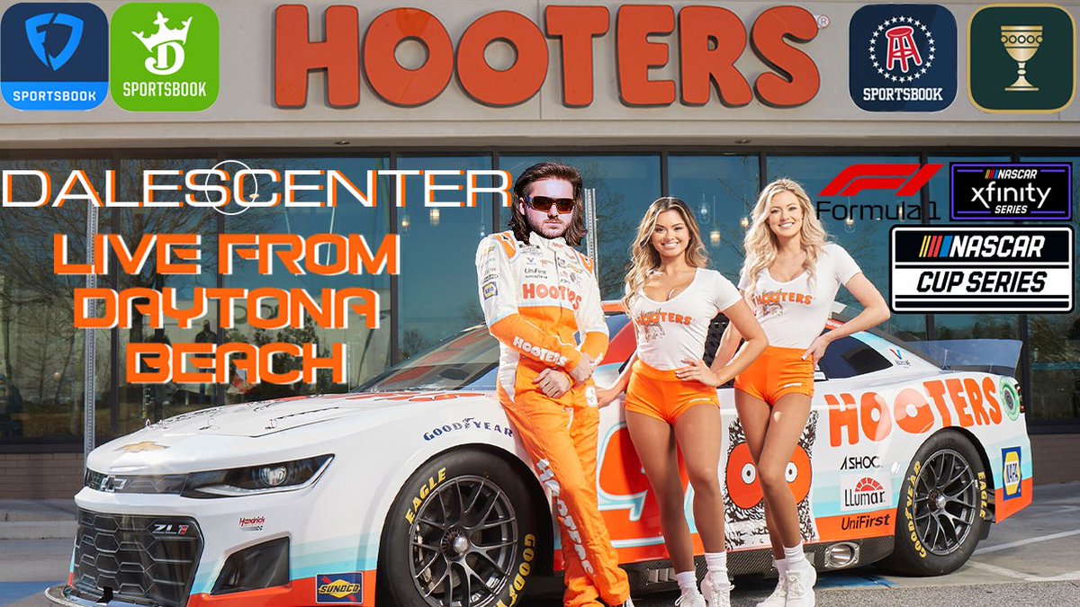 DALESCENTER: NASCAR, FORMULA 1 BEST BETS LIVE FROM <a href="/Hooters/">Hootie</a> IN DAYTONA

🧑‍🍳Cookin’ Up the Entire Menu of Bets
🏎Netflix Club Bets: <a href="/Husker_Zeeb/">Cody Zeeb</a> 
💈Cup Series Pole Bets 
🦉<a href="/HootersRacing/">Hooters Racing</a> Merch Giveaways 

YOU’RE NOT GONNA WANNA MISS THIS ONE. 7PM EST

🦉

➡️ youtu.be/HuMKzG2yEKY