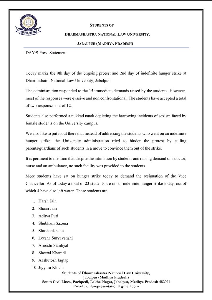 divvyannshuu's tweet photo. Press Statement dated- 25/08/22

#dnlu_protest #vcdown https://t.co/lqIvoCanei