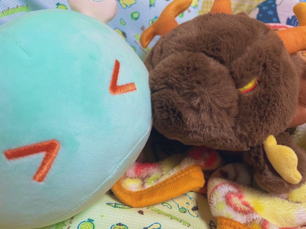 本日のふわふわていくん日記🍃風スライムと初対面でﾄﾞｷﾄﾞｷ😳 魅惑のマシュマロのようにもっちりボディ😍