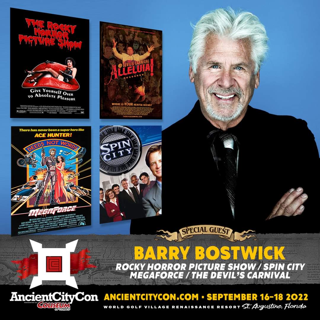 Ancient City Con welcomes special guest Barry Bostwick to the show! A legend known for his roles in The Rocky Horror Picture Show, SPIN CITY, and so many more! Meet him in person this September 16-18 at Ancient City Con! Tickets on sale now at ancientcitycon.com/tickets #rockyhorror
