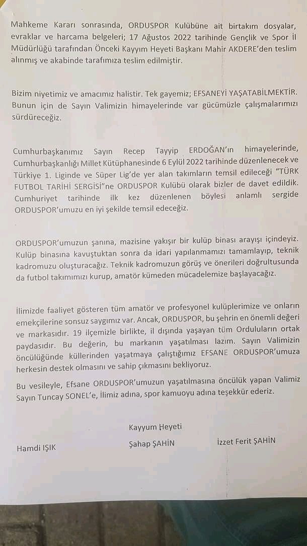52numaraa's tweet photo. Orduspor Kayyum Heyetinin açıklamalarının tamamı 👇 https://t.co/KXRlZtz2MK