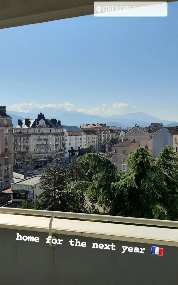 invacadml's tweet photo. Both Mrs B's daughters have gone down the STEM route but D1 kept up her French so she could spend her 4th year abroad. Today she arrived at her flat in Grenoble where she'll be studying Engineering (in French!) for the next year. That view! โค๏ธ๐ฒ๐ซ #keepingoptionsopen https://t.co/GlrKL26E5x