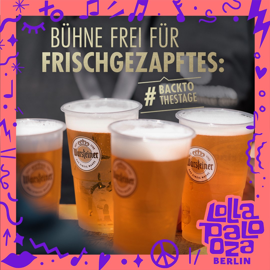 LollapaloozaDe's tweet photo. Wer auf dem Lolla Bier sucht, hat keinen langen Weg vor sich. Denn erfrischend kühles @Warsteiner gibt’s auf dem gesamten Festivalgelände. Versprochen.
#frischgezapftes #warsteiner #festivalsommer #musikdurstig #backtothestage https://t.co/2elVgORaC0