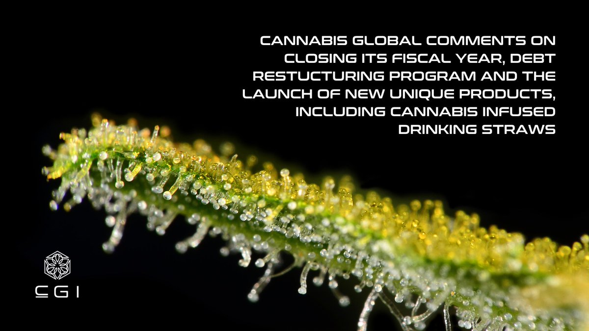 Cannabis Global Comments on Closing Its Fiscal Year, Debt Restructuring Program and the Launch of New Unique Products, Including Cannabis Infused Drinking Straws!

Read our press release from this morning for all the details: bit.ly/3PP1OJb

#Cannabis #Stocks #OTC $CBGL