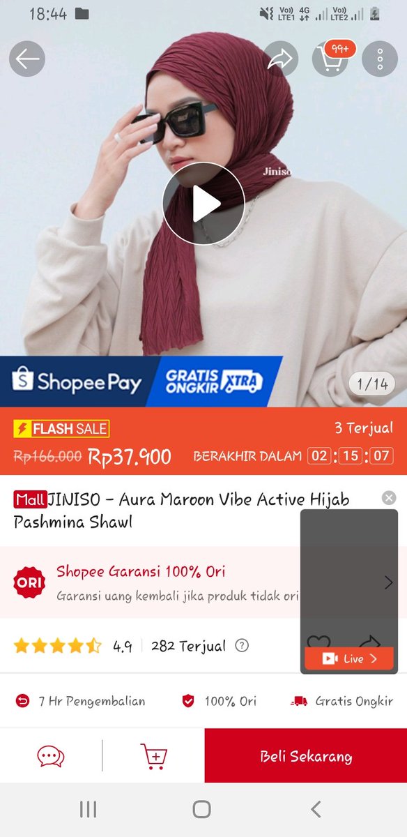 EvaaErge__'s tweet photo. Hijab pashmina JINISO cuma 37k

Spill di sini ⤵️
https://t.co/kLR4YqOR9F

Buruan checkout sebelum harganya normal lagi 🥰

#Jiniso #FerdySambo #SayaMauMelamarAnakOm https://t.co/6O49N5Skw2