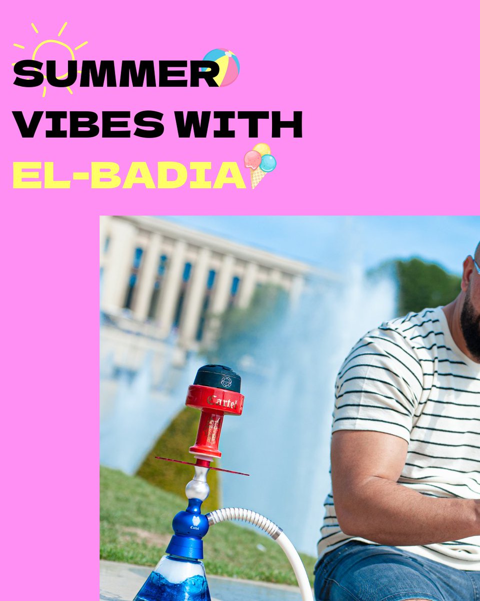 ElBadia_Chicha's tweet photo. ☀️ Summer vibes with EL-BADIA ☀️

👉 Check nos promotions ici ! ➡️ https://t.co/PzCUk9fqAV https://t.co/J2Fv9l6HG7