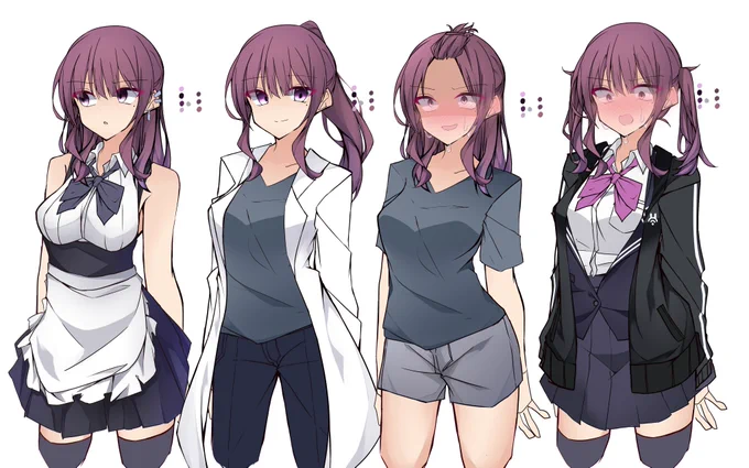 花梨先輩と六花ちゃん各服差分 