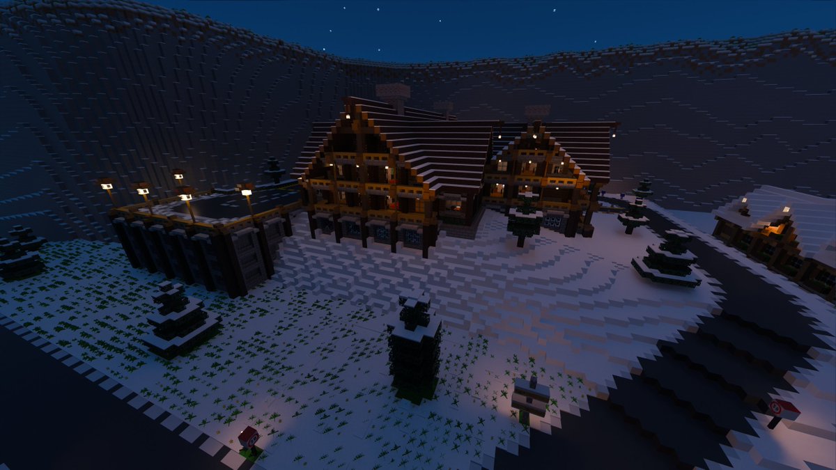 TeamAlphadia's tweet photo. Pour finir avec le secteur de Snow-Hills, voici à la sortie de la ville le gîte de la Maxi Bonne Franquette, tenu par notre cher @OCG_Max .
Dans cet établissement, vous pourrez goûter à toutes les spécialités du terroir !

#Minecraft 
#MinecraftBuilds 
#MinecraftServer 
#Alphadia https://t.co/Z5kOfggpao