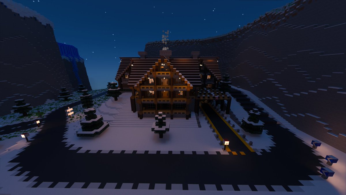 TeamAlphadia's tweet photo. Pour finir avec le secteur de Snow-Hills, voici à la sortie de la ville le gîte de la Maxi Bonne Franquette, tenu par notre cher @OCG_Max .
Dans cet établissement, vous pourrez goûter à toutes les spécialités du terroir !

#Minecraft 
#MinecraftBuilds 
#MinecraftServer 
#Alphadia https://t.co/Z5kOfggpao