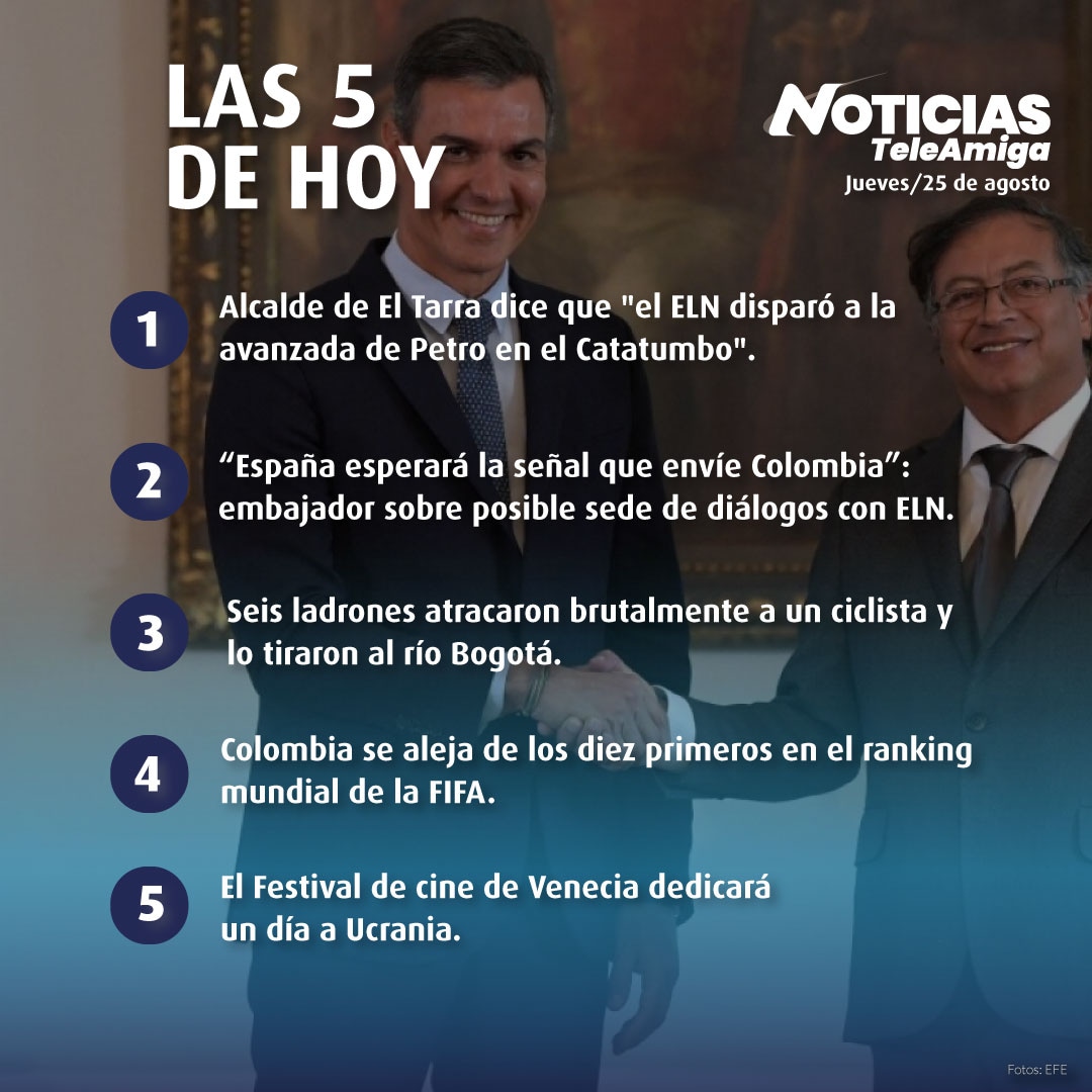 Canalteleamiga's tweet photo. 🎬 Estos son los hechos más importantes de hoy jueves #25deAgosto de 2022
La ampliación de estas y otras noticias en nuestra emisión central de lunes a viernes a las 6:30 p.m. y en nuestra señal en vivo https://t.co/eb5n2Btlg1
#Teleamiga #Televisión #noticias https://t.co/gfNNjZh0up