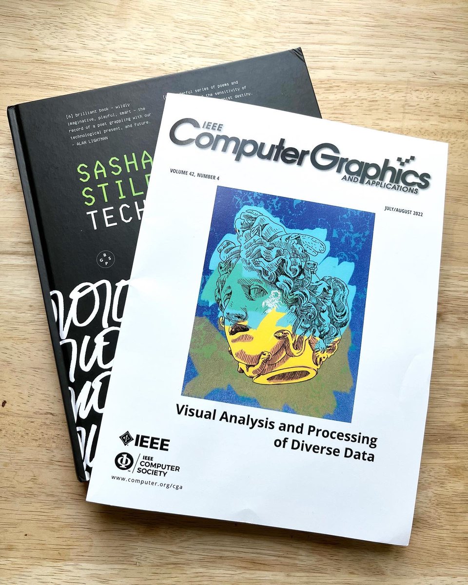 Now this photo of <a href="/sashastiles/">Sasha Stiles | AI alter ego Technelegy ✍️🤖</a>’s Technelegy and my <a href="/MedusaCollect/">Medusa Collection</a> on the cover IEEE Computer Graphics has extra meaning for me! Thanks again <a href="/gary_singh/">Gurpreet Singh</a> for writing such a beautiful feature on me, Medusa, and my journey so far ❤️