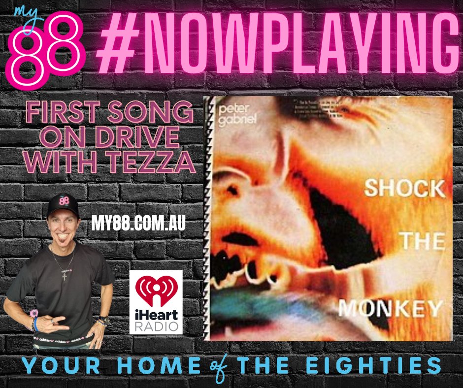 My88_FM's tweet photo. #NowPlaying: 'Shock the Monkey' by #PeterGabriel on your home of the 80s, #My88
The first song on today's #DriveWithTezza
Stream on iHeart / https://t.co/scnmBeBDK5 https://t.co/PmMfJJpw5m