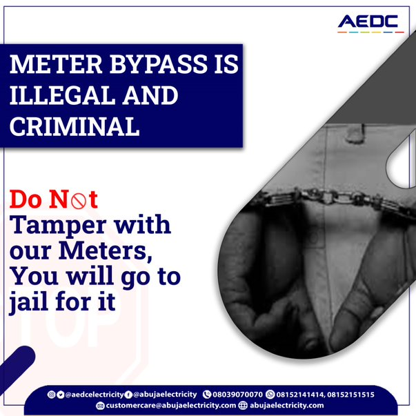 aedcelectricity's tweet photo. Exposed wires and poor connections from meter tampering can become very hot and easily start sparks that lead to fire outbreaks.
#AEDC #Abujadisco #Meterbypass #Seesomething #Saysomething https://t.co/ExnHRMwjeq
