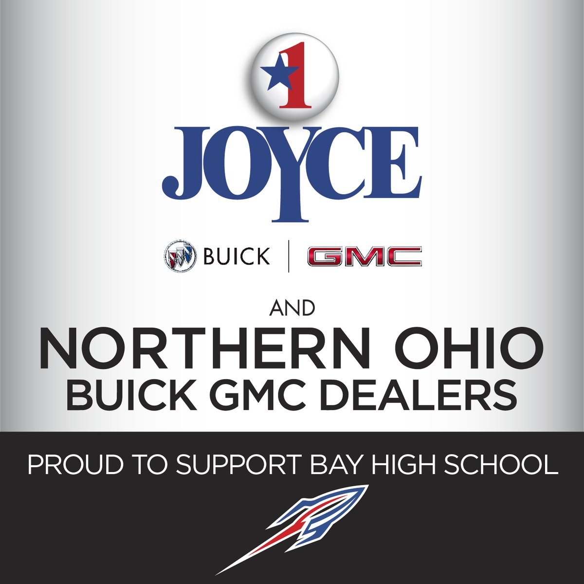 BayAthletics's tweet image. Thank You to the Northern Ohio Buick GMC Dealers and Joyce Buick GMC for the great sponsorship this year! They are helping in many ways. Thanks for being such a great school and community partner to the ROCKETS! #BuickGMCSpirit