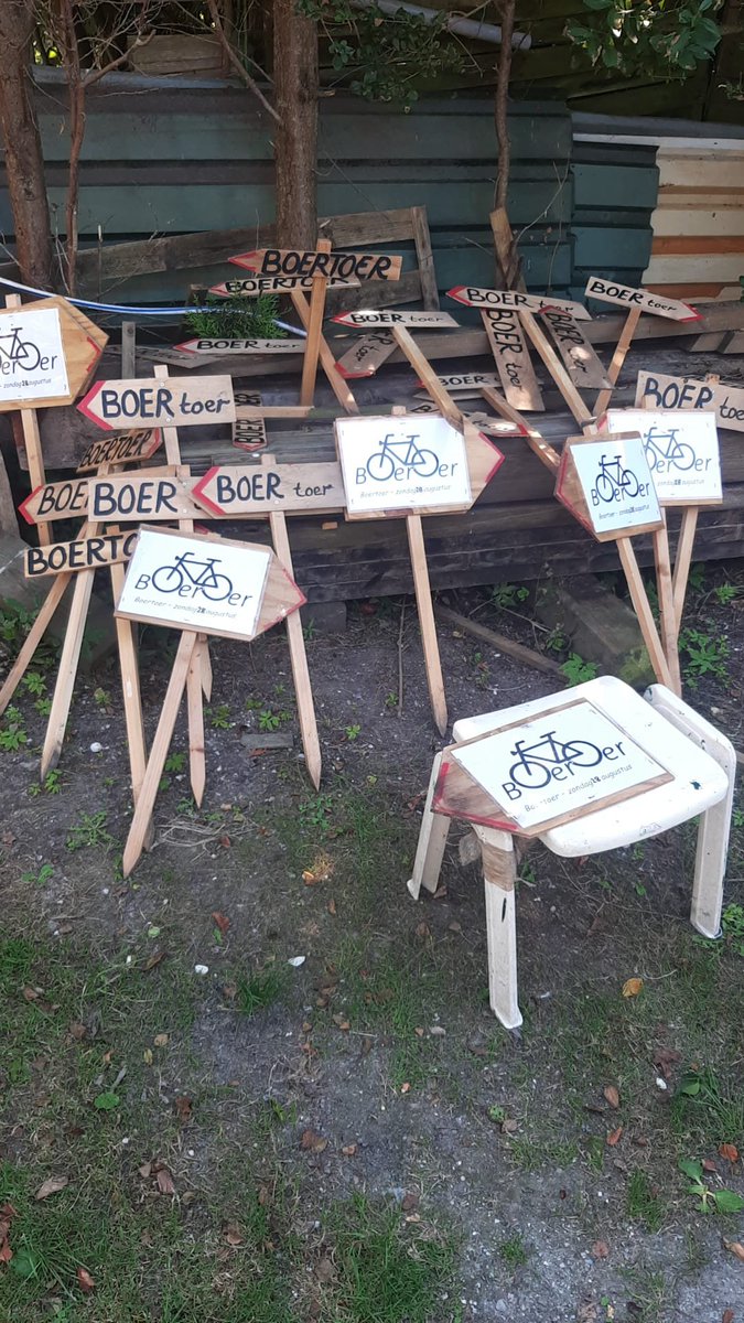 De bordjes staan klaar voor zondag! #BoerToer #Terschelling