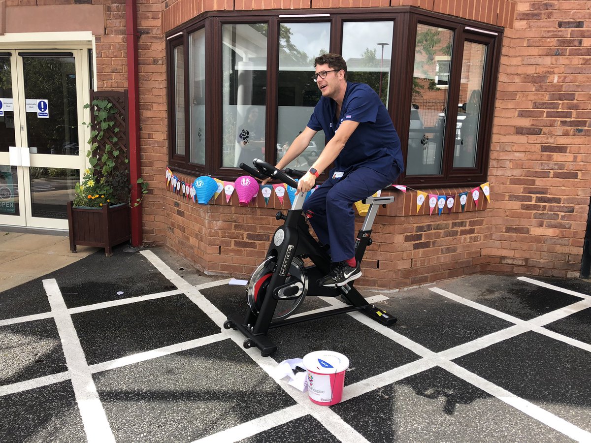 boltonhospice's tweet photo. Thank you to Dr Matt for another 3 miles ✅ on the bike! We’re nearly halfway through our #30For30Years sponsored staff spin 🚲 https://t.co/LDlvvGsDbX