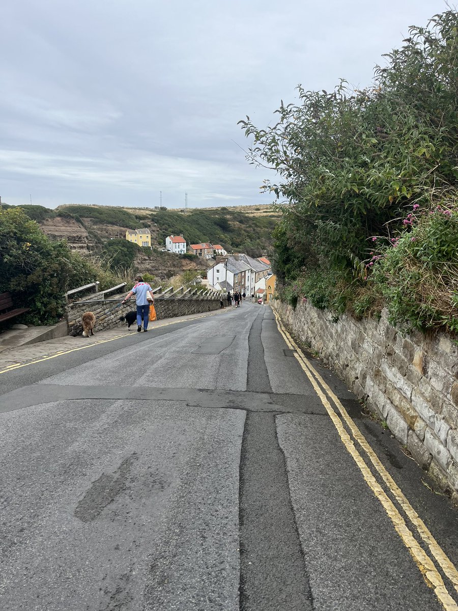 Walked down… climbed back up 😂 #NursesActive @Staithes