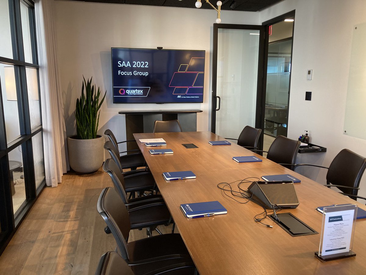 QuartexNews's tweet photo. Almost set up for the #Quartex user group - looking forward to hearing how our customers are using the platform and how they see their #digitalcollections developing. #SAA22 https://t.co/lZQstmeCR0