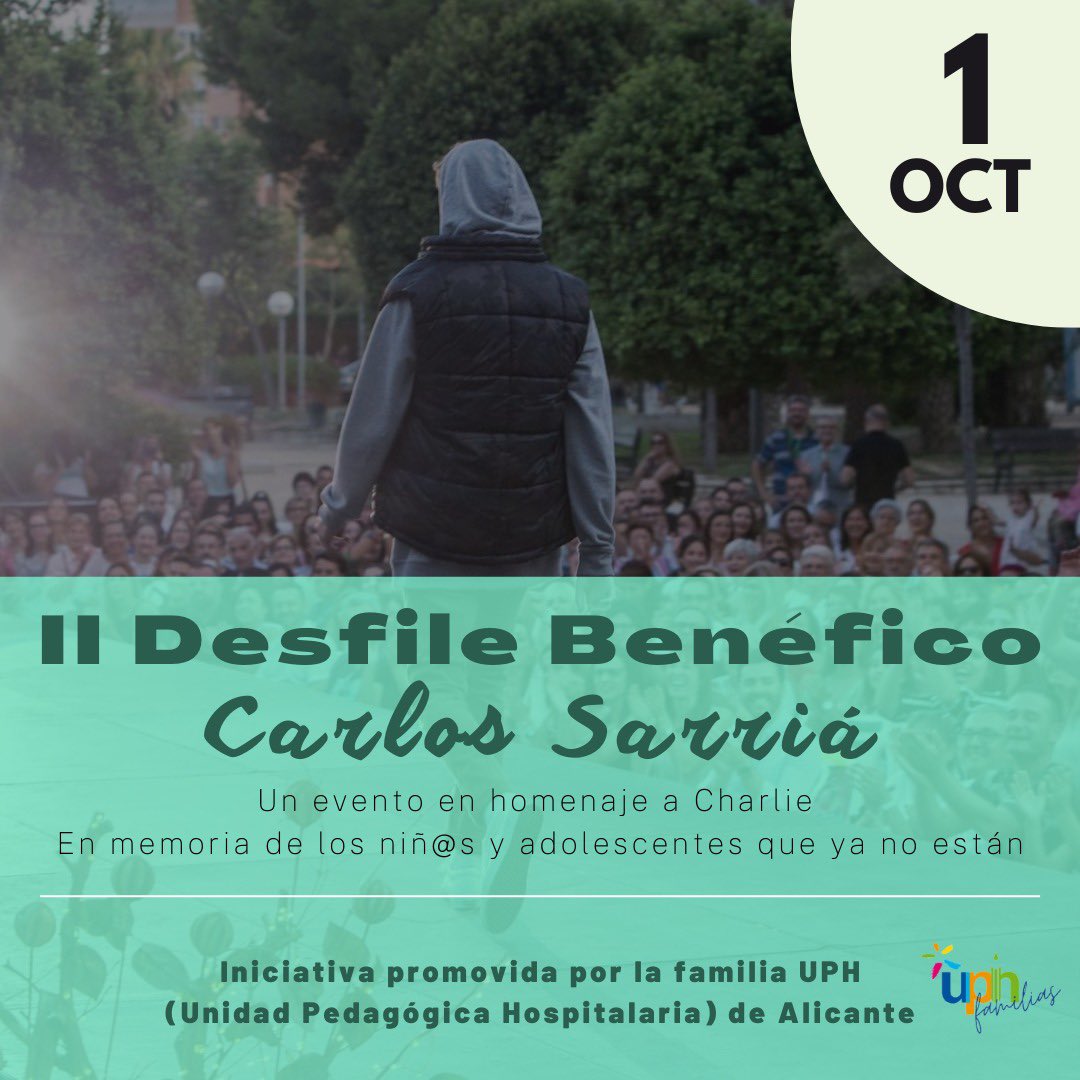 Como ya han filtrado algunos medios, Charlie tenia entre manos un desfile benéfico y así se hará como homenaje. Toda la información será desde el Instagram de la Uph (familiauphalicante) así que no os creáis NADA que no venga de ahí❤️‍🩹