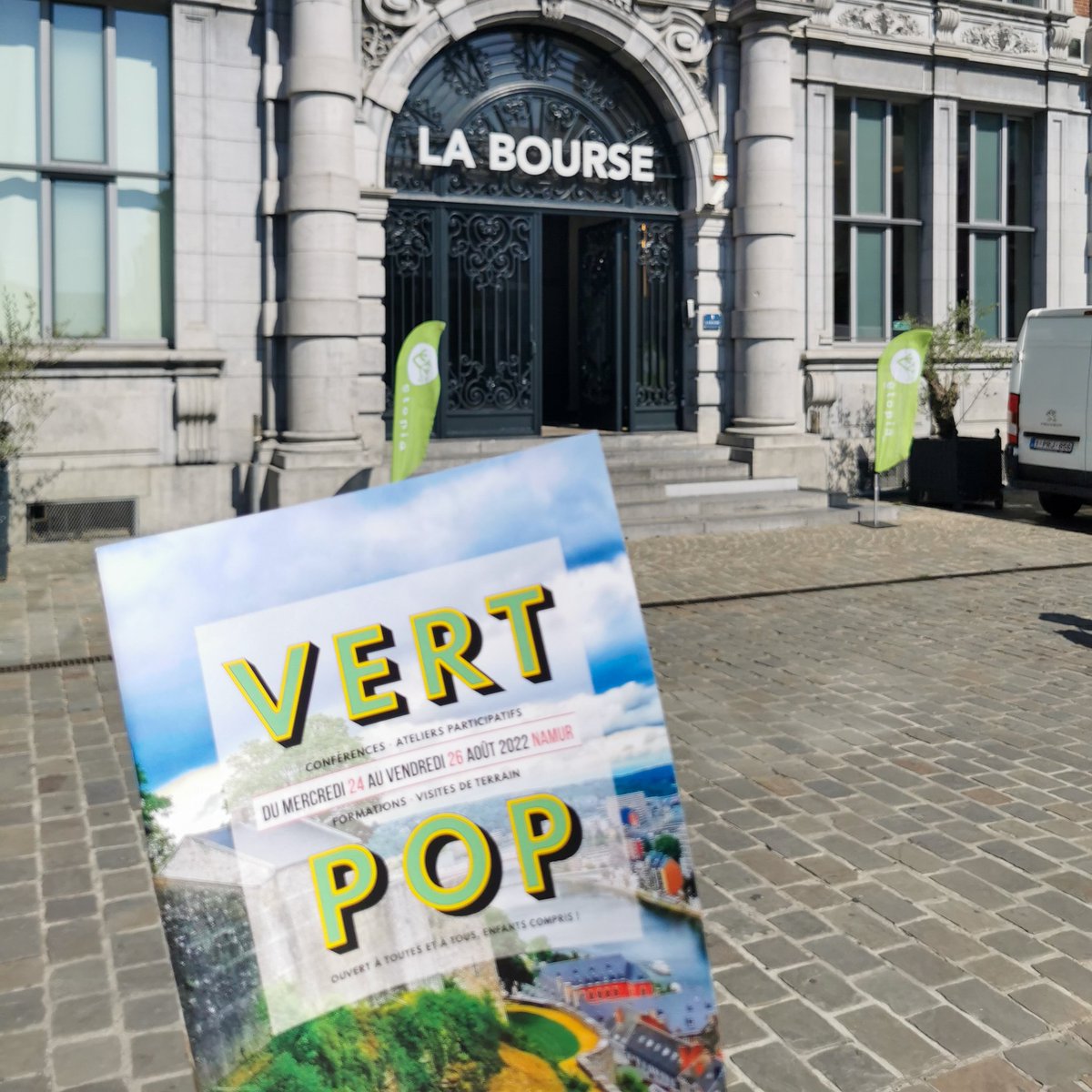 saskiabricmont's tweet photo. C'est parti pour deux jours d'échanges à l'occasion des rencontres #VertPop. J'animais ce midi la conférence "Vers une autonomie alimentaire en Europe". 
RDV demain pour un #SlowFashionTour a la rencontre des initiatives pr rendre le secteur textile durable https://t.co/GGILVSOtQg