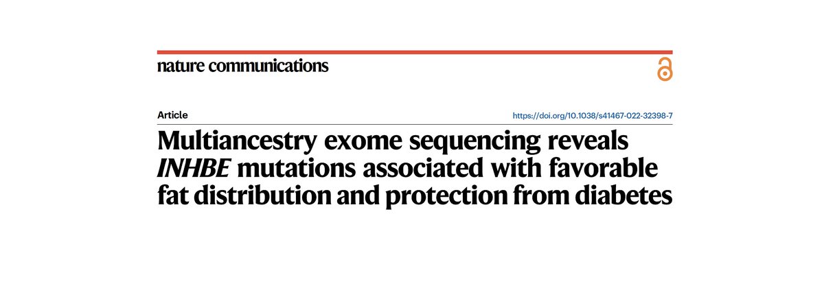 ParsaAkbari's tweet photo. 🚨 Largest multiancestry exome analysis of body fat distribution discovers INHBE mutations associated with favorable adiposity and PROTECTION from diabetes! 🚨

Check it out @NatureComms

https://t.co/H4F1T6aIqF https://t.co/UmBhZV1X2b