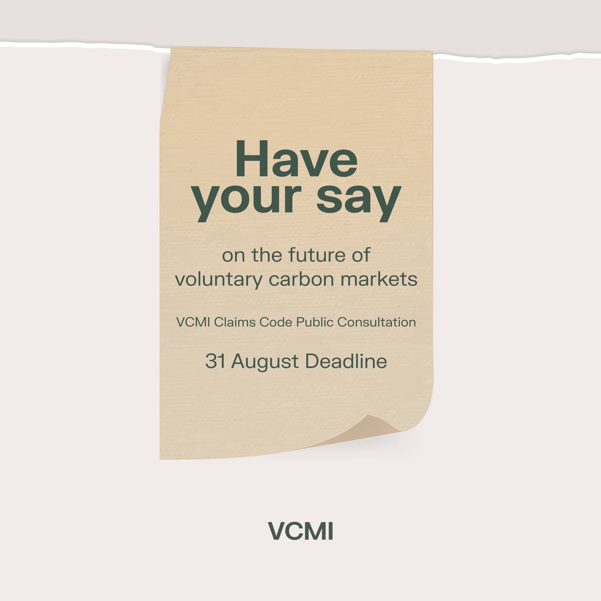 wearevcmi's tweet photo. 🚨Last chance to share your views on the #VCMICode before our public consultation closes on 31 August! 🚨 Together we can bring integrity to how carbon credits are used and the claims made around their use. Participate here: https://t.co/YfIJO2xEvp https://t.co/3KuBZjRzYw