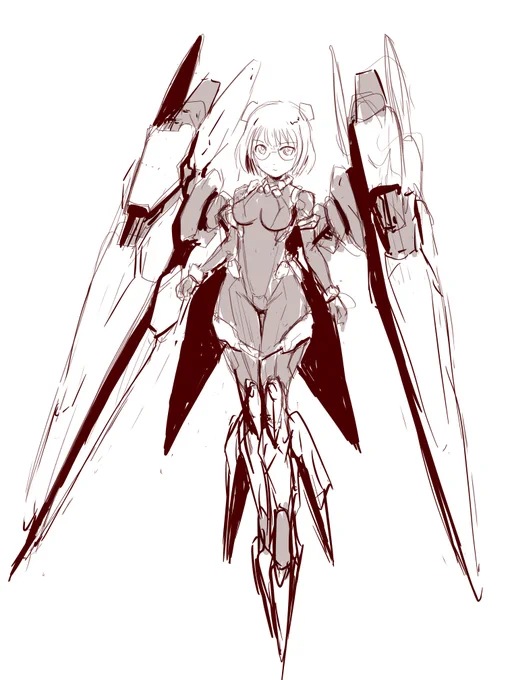 次回のメカ娘本のために書きためるラフ 