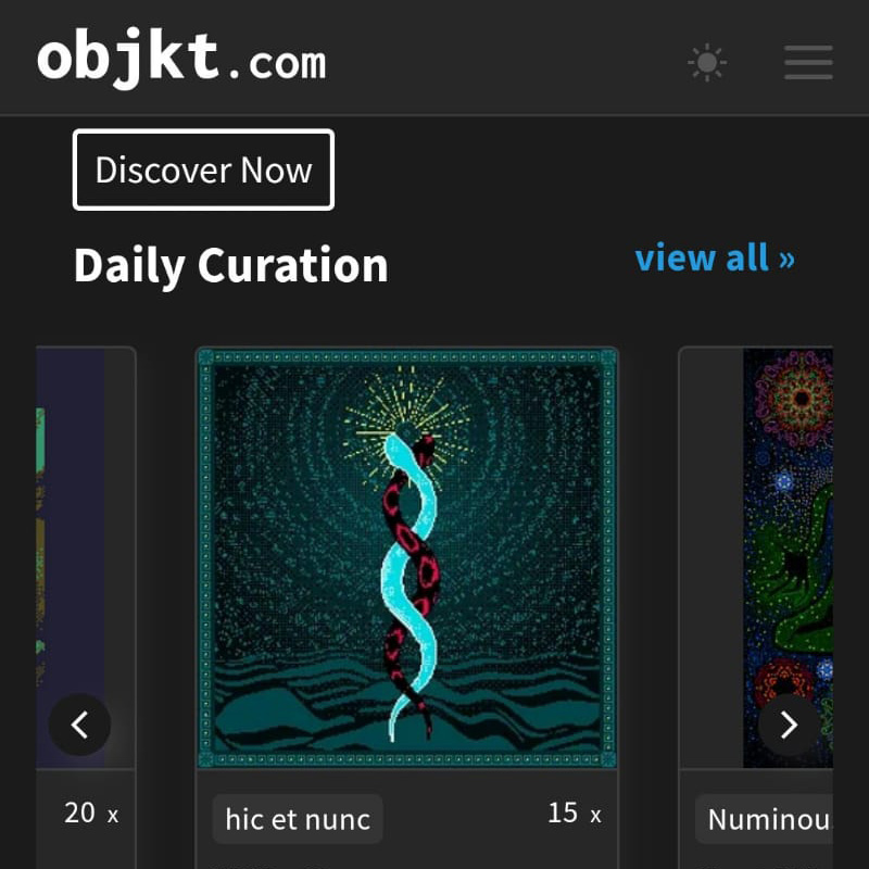 AKotx8's tweet photo. Thanks @objkt ♥️
My work is included in the Daily curation🧐🥲
I'll be back soon with new work!
#pixelart #tezos https://t.co/4zww3SFLbS