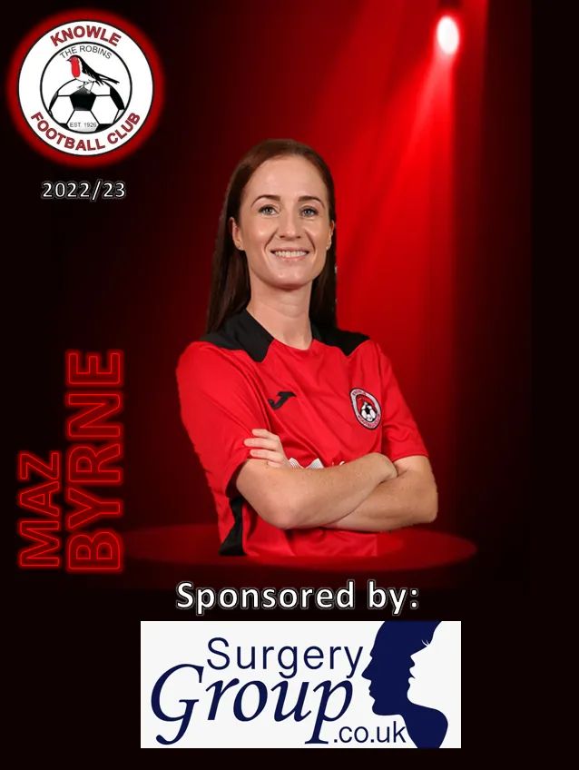 Big thanks to <a href="/SurgeryGroupUK/">Surgery Group</a> for sponsoring skipper Maz Byrne for the 22/23 season. We're grateful for their support. Surgery Group is a small, independent provider offering cost effective routes for patients. If you are interested in sponsoring a player, contact us!