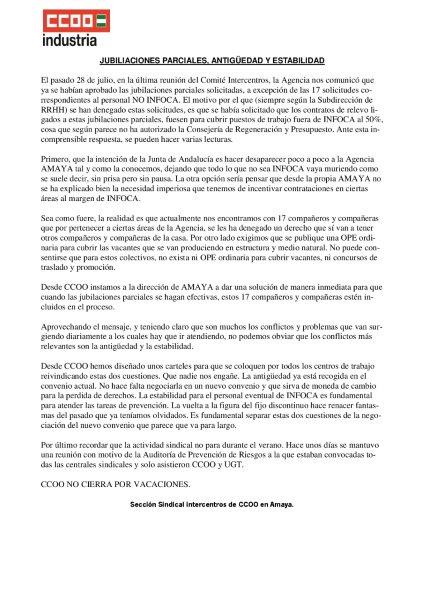 CCOOAMAYA's tweet photo. Y las sorpresas, no paran....parece que desmantelar esta Agencia es un objetivo claro para algunos....@CCOOAMAYASVL @ccooand_FI @ccoosevilla @ccoo_sarga @CCOOGeacam https://t.co/R5yhcvkPEq