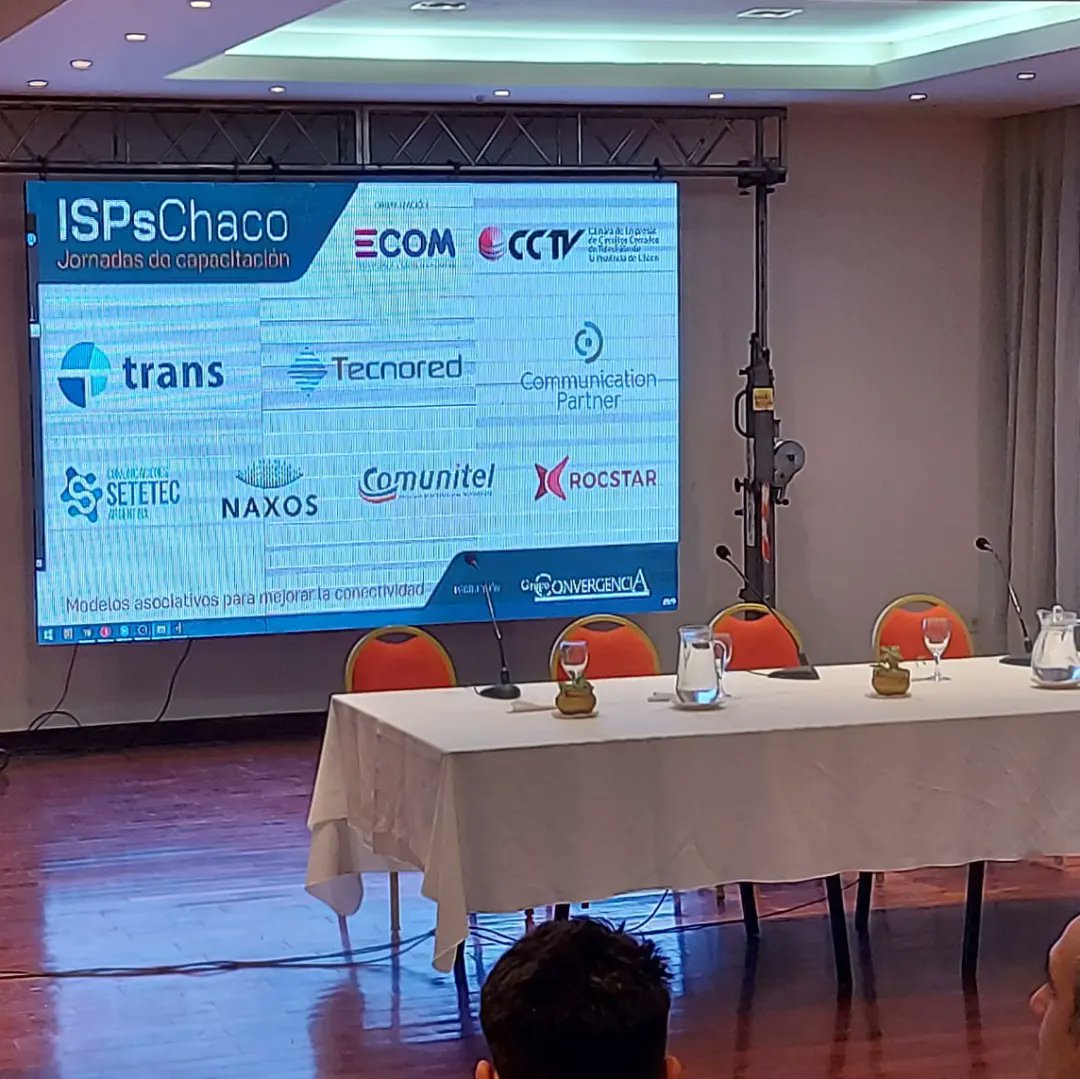 CommPartnerSRL's tweet photo. Presentes en la Jornada de capacitación ISPsChaco:
"Modelos asociativos para mejorar la conectividad". Hoy 25 de agosto en Sáenz Peña - Chaco.
#comm_partner #communicationpartner #capacitación #conectividad #tecnología #innovación #grupoconvergencia #ISPsChaco @ConvergenciaGrp https://t.co/DlVHfI8GBk