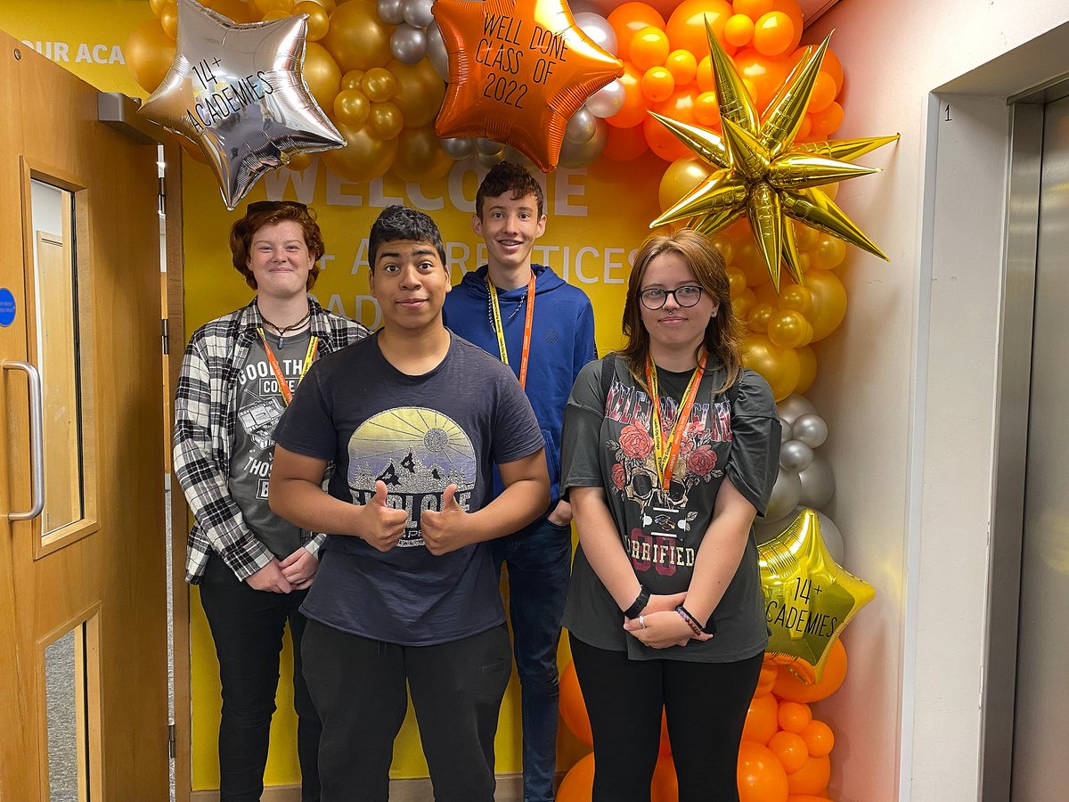 leedscitycoll's tweet photo. A massive congratulations to all of our @LCC14AA students in receiving their GCSEs today. 

We're so pleased with the level of progress and confidence our students have developed during their time here.

#LeedsCityCollege #Leeds #GCSEs #Learning #ResultsDay2022 #GCSEResultsDay https://t.co/7waN2NzR5k