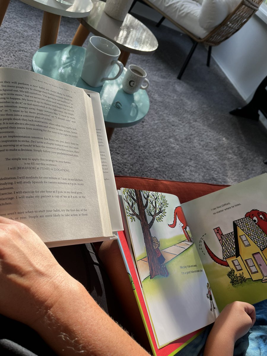 mschristyneu's tweet photo. Love starting our mornings this way 📚 ☕️ ☀️ #thursdayvibes #primaryreaders #atomichabits https://t.co/0p6KP77Cf1