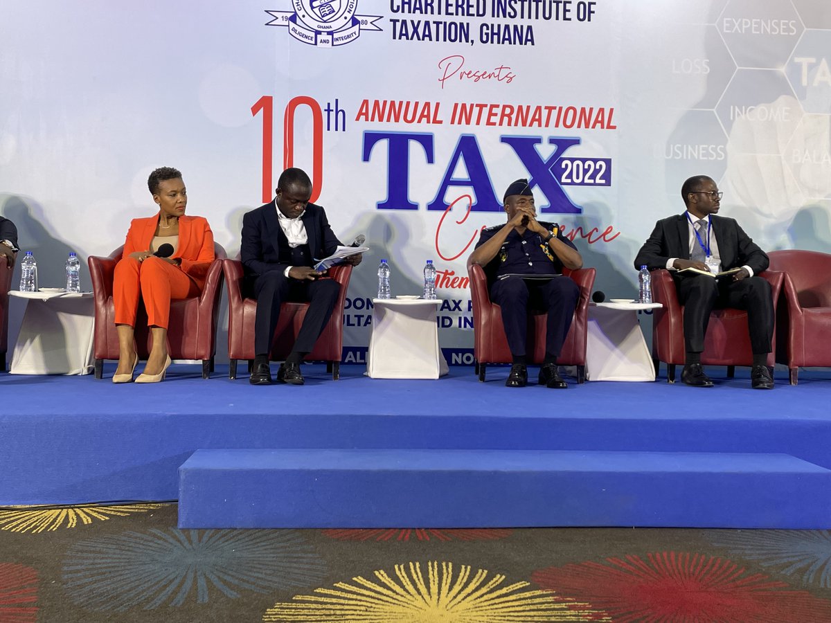 PwCGhana's tweet photo. The 10th Annual International Tax Conference is still ongoing. Today, our Tax Leader, Ayesha Bedwei Ibe and, Alexander Yankson were panellists to discuss the topic “Implementation of AfCFTA: Opportunities for Businesses and Probable Impact on Tax Revenue” 

#CITG #Tax #AfCFTA https://t.co/6p6tA65BM4