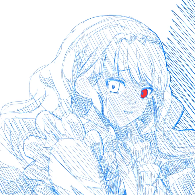 ちょいちょい赤目状態に戻っちゃうあまね生徒会長もっと描きたい戻るたびにらんが正気に戻すらんあま(あまらん)描きたい 