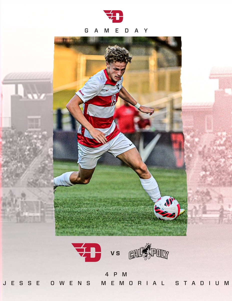 DaytonMSoccer's tweet photo. The first GAMEDAY of the regular season is this afternoon against Cal Poly at 4 p.m. at the Ohio State Wolstein Classic. #UDMSOC https://t.co/CSH302tQf1