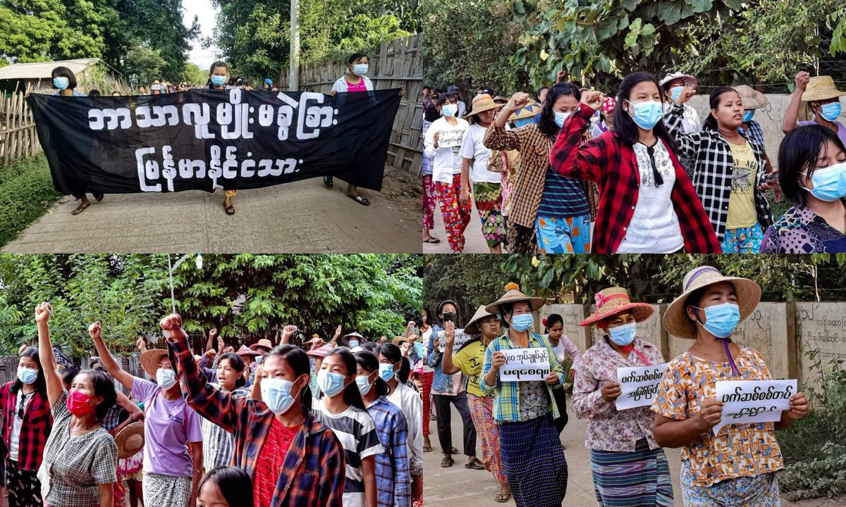 Anti-coup revolutionary strike in somewhere in Sagaing region.  #2022Aug25Coup #HelpMyanmarIDPs #WhatsHappeningInMyanmar