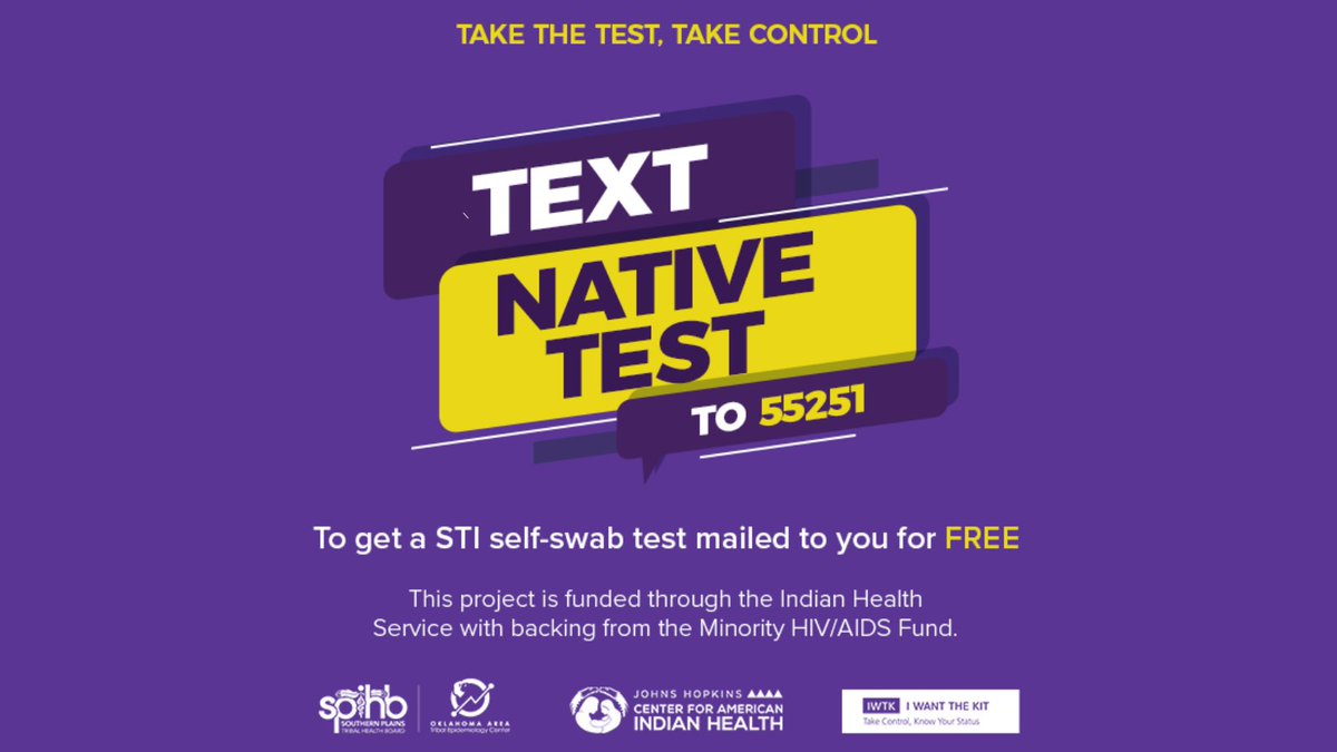 JHUCIH's tweet photo. Three steps to healthy sexy times include Stoodis, Test-Dis, and Skoden. Text “Native Test” to 55251 to order a FREE confidential STI self-test kit right to your door. #SpicyNatives #NativesKnowYourStatus #NativesGetTested #STIselftest #HIVselftest #SafeNatives #IWTK #NativeTest https://t.co/CteHcPWa2i