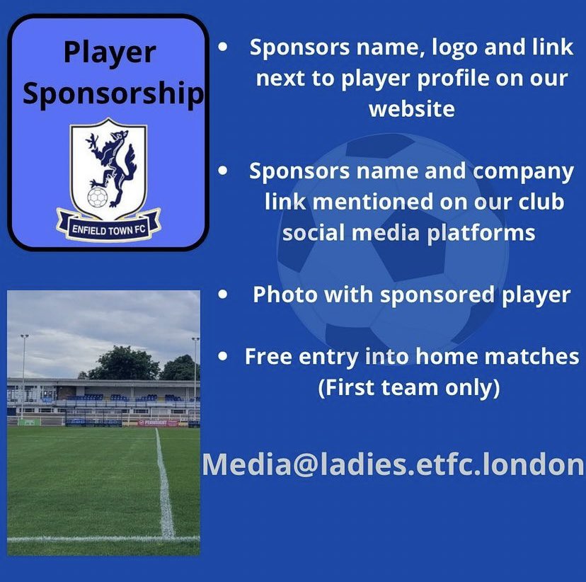 Kelsey_mugford's tweet photo. I’m looking for a sponsor for the 22/23 season. @EnfieldTownLFC https://t.co/pn5sLrdIWO